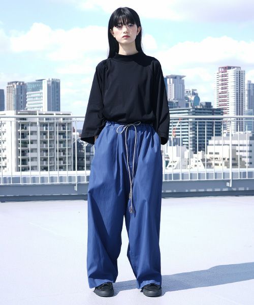 VUy.ヴウワイ.wide silhouette pants vuy-s12-p01[BLUE]