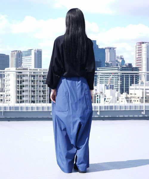VUy.ヴウワイ.wide silhouette pants vuy-s12-p01[BLUE]