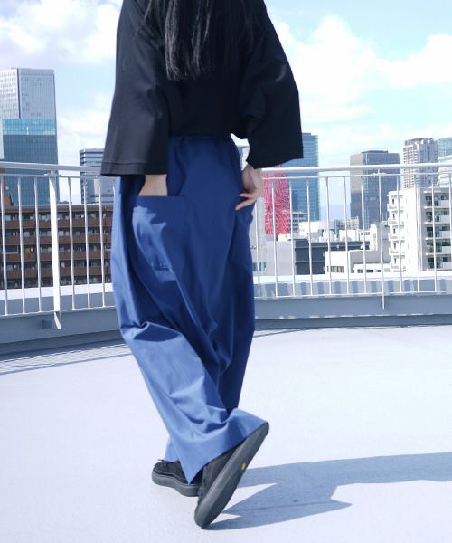 VUy.ヴウワイ.wide silhouette pants vuy-s12-p01[BLUE]