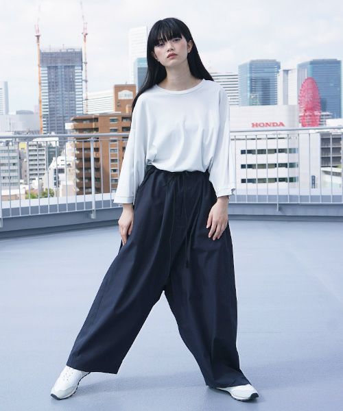 VUy.ヴウワイ.wide silhouette pants vuy-s12-p01[BLACK]