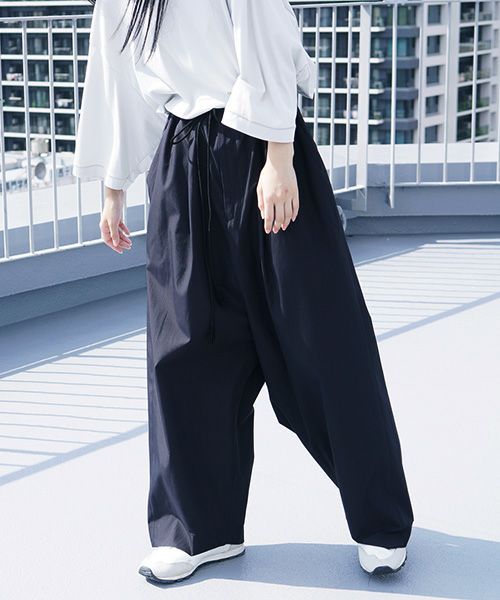 VUy.ヴウワイ.wide silhouette pants vuy-s12-p01[BLACK]