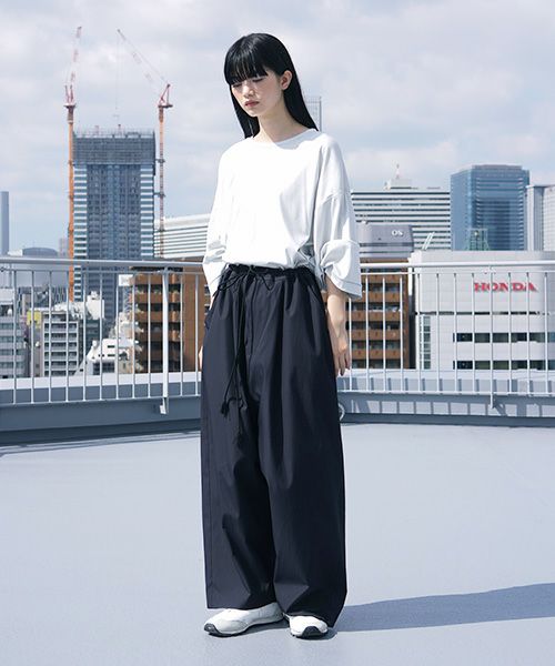 VUy.ヴウワイ.wide silhouette pants vuy-s12-p01[BLACK]