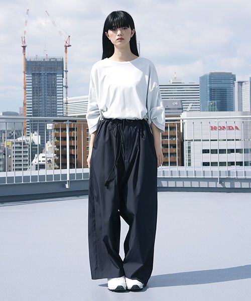 VUy.ヴウワイ.wide silhouette pants vuy-s12-p01[BLACK]