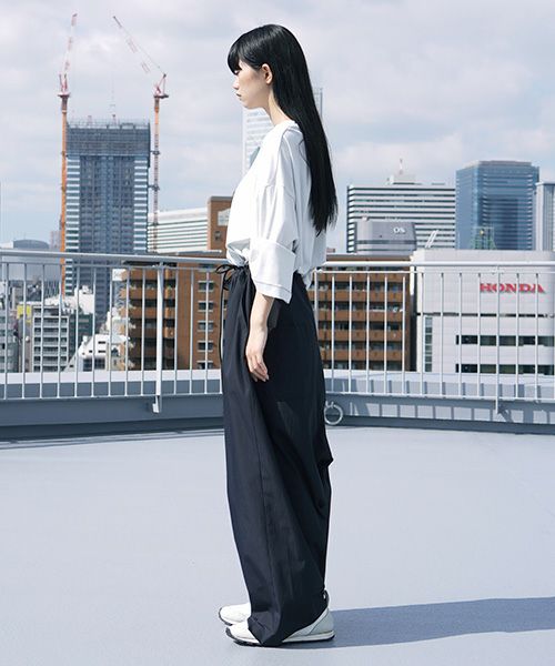 VUy.ヴウワイ.wide silhouette pants vuy-s12-p01[BLACK]
