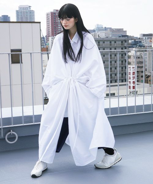 VUy.ヴウワイ.gown coat vuy-s12-c01[WHITE]