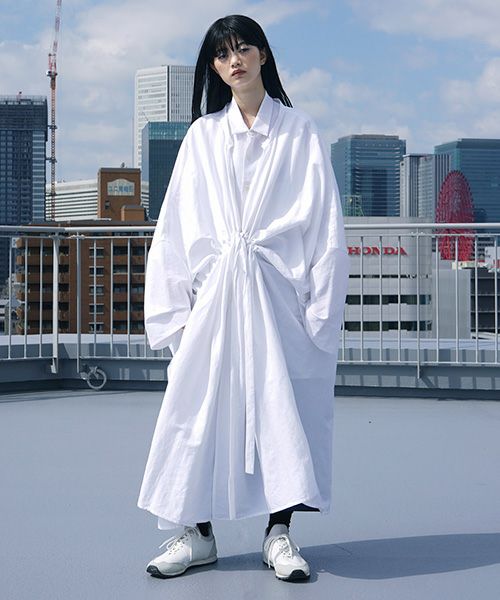 VUy.ヴウワイ.gown coat vuy-s12-c01[WHITE]