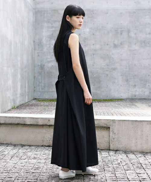 Mochi.モチ.sleeveless dress [ms21-op-02/black]