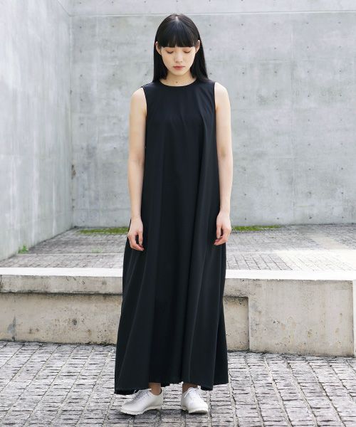 Mochi.モチ.sleeveless dress [ms21-op-02/black]
