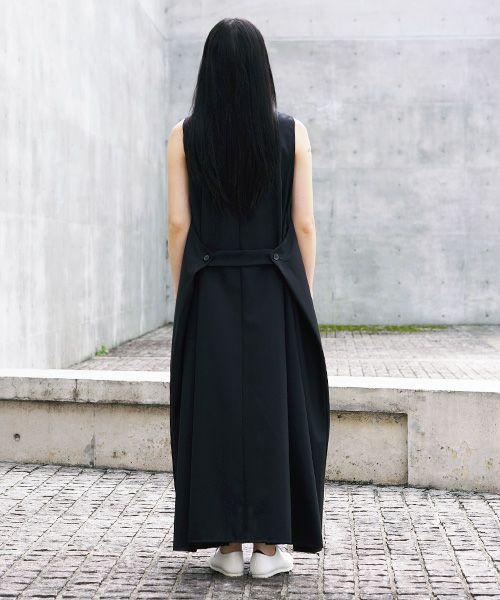 Mochi.モチ.sleeveless dress [ms21-op-02/black]
