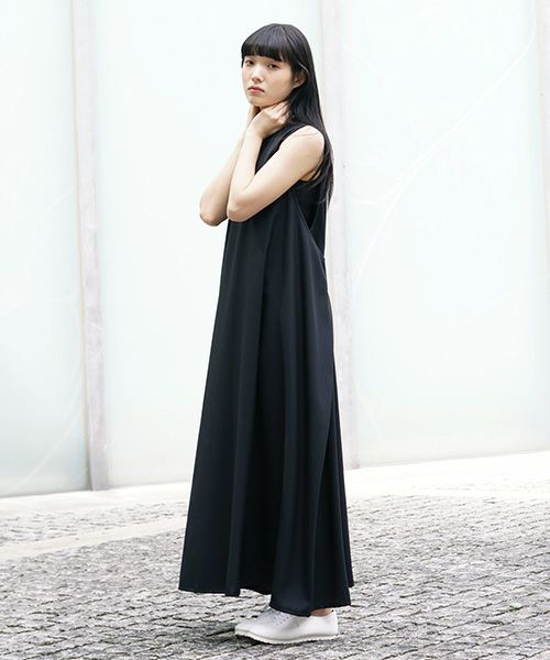 Mochi.モチ.sleeveless dress [ms21-op-02/black]