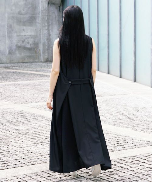 Mochi.モチ.sleeveless dress [ms21-op-02/black]