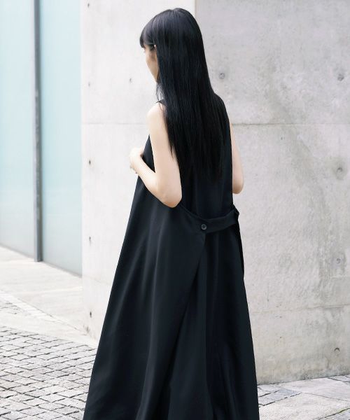 Mochi.モチ.sleeveless dress [ms21-op-02/black]