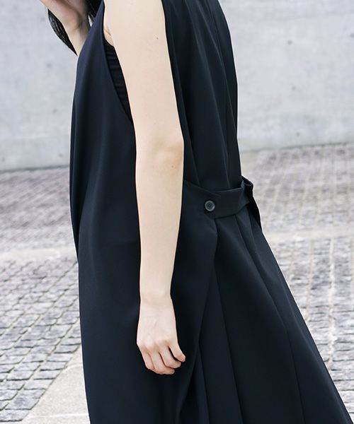 Mochi.モチ.sleeveless dress [ms21-op-02/black]