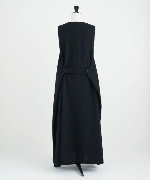 Mochi.モチ.sleeveless dress [ms21-op-02/black]