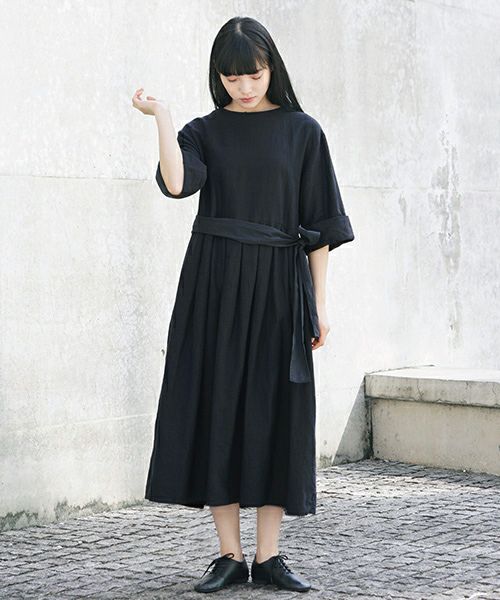 Mochi.モチ.belt dress [ms21-op-03/sumi/sa]