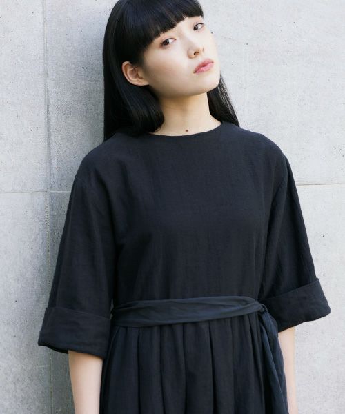 Mochi.モチ.belt dress [ms21-op-03/sumi/sa]