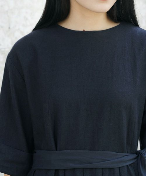 Mochi.モチ.belt dress [ms21-op-03/sumi/sa]