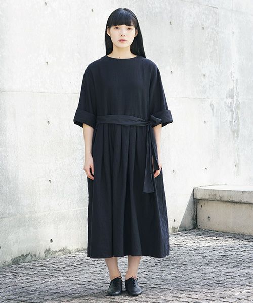 Mochi.モチ.belt dress [ms21-op-03/sumi/sa]
