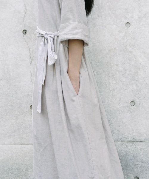 Mochi.モチ.belt dress [ms21-op-03/beige/sa]