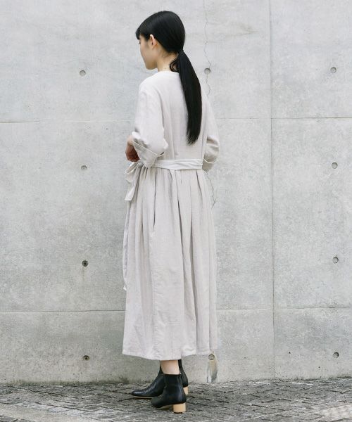 Mochi.モチ.belt dress [ms21-op-03/beige/sa]