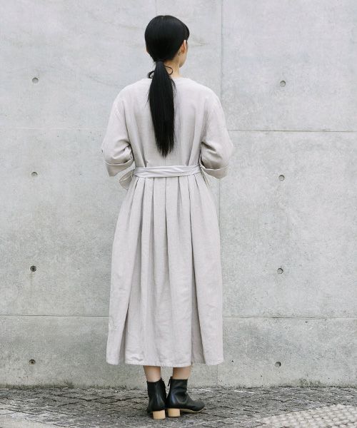 Mochi.モチ.belt dress [ms21-op-03/beige/sa]