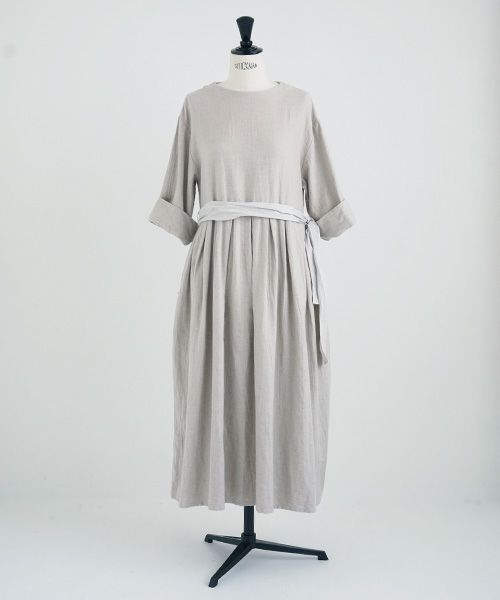 Mochi.モチ.belt dress [ms21-op-03/beige/sa]