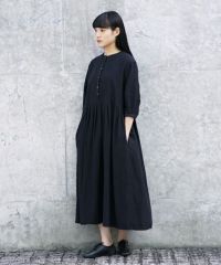 Mochi.モチ.button dress [ms21-op-04/sumi/・2]