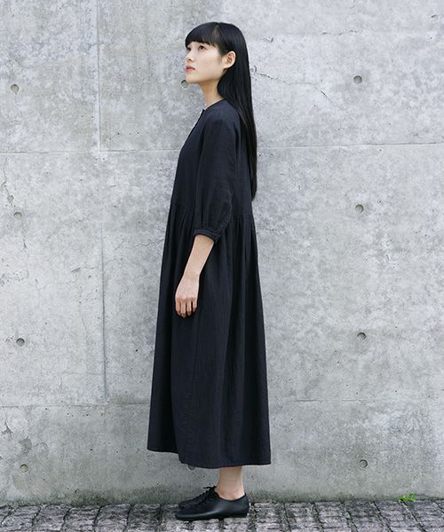 Mochi.モチ.button dress [ms21-op-04/sumi/・2]
