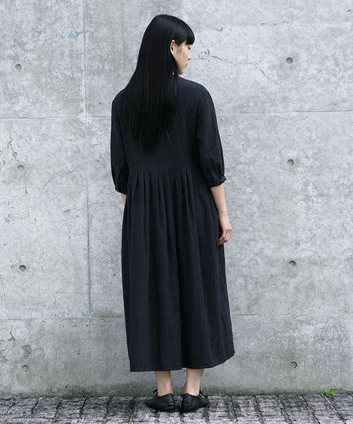 Mochi.モチ.button dress [ms21-op-04/sumi/・2]