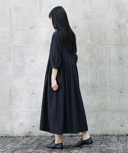 Mochi.モチ.button dress [ms21-op-04/sumi/・2]