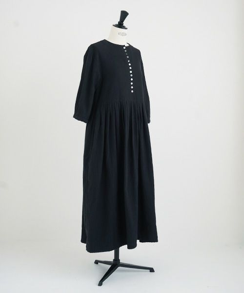 Mochi.モチ.button dress [ms21-op-04/sumi/・2]