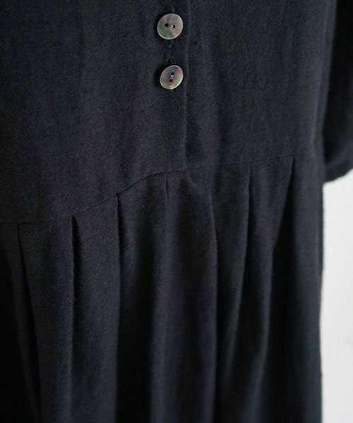Mochi.モチ.button dress [ms21-op-04/sumi/・2]