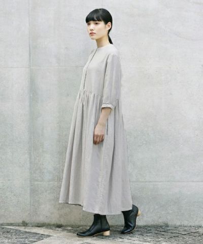 Mochi.モチ.button dress [ms21-op-04/beige]