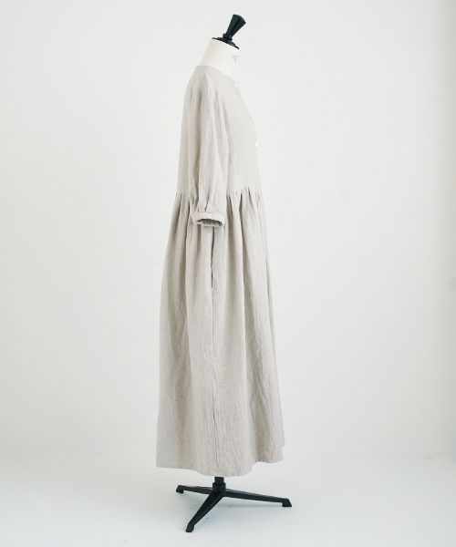 Mochi.モチ.button dress [ms21-op-04/beige]
