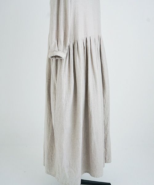 Mochi.モチ.button dress [ms21-op-04/beige]