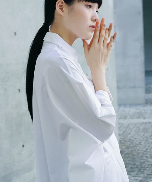 Mochi.モチ.supima cotton long shirt dress [ms21-op-05/white]