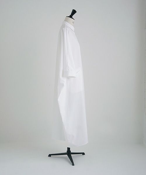 Mochi.モチ.supima cotton long shirt dress [ms21-op-05/white]