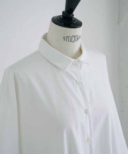 Mochi.モチ.supima cotton long shirt dress [ms21-op-05/white]