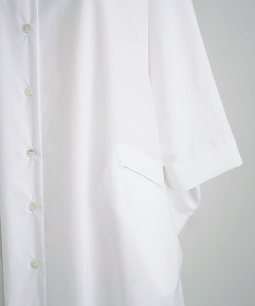 Mochi.モチ.supima cotton long shirt dress [ms21-op-05/white]