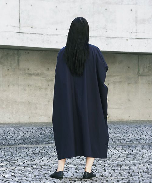 Mochi.モチ.supima cotton long shirt dress [ms21-op-05/navy]
