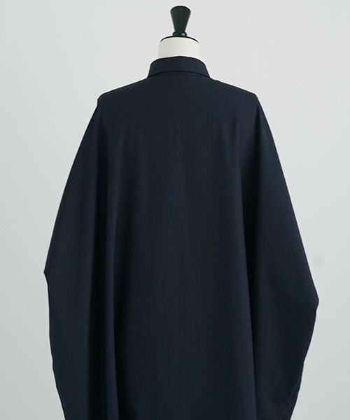 Mochi.モチ.supima cotton long shirt dress [ms21-op-05/navy]