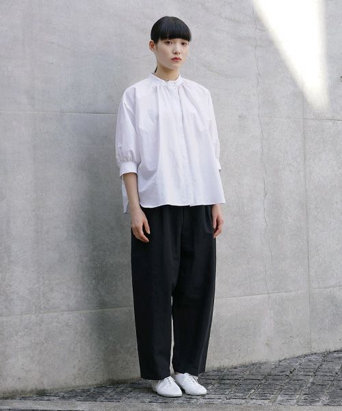 Mochi.モチ.wide tapered pants. [ms21-p-01/black]