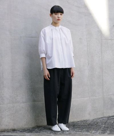 Mochi.モチ.wide tapered pants. [ms21-p-01/black]