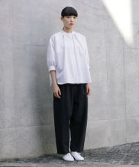 Mochi.モチ.wide tapered pants. [ms21-p-01/black]