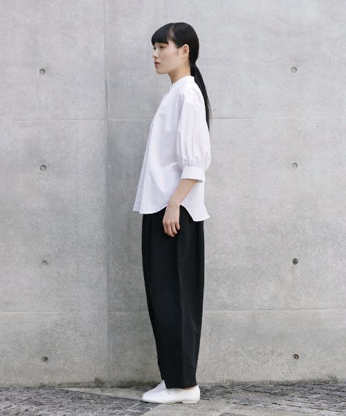 Mochi.モチ.wide tapered pants. [ms21-p-01/black]