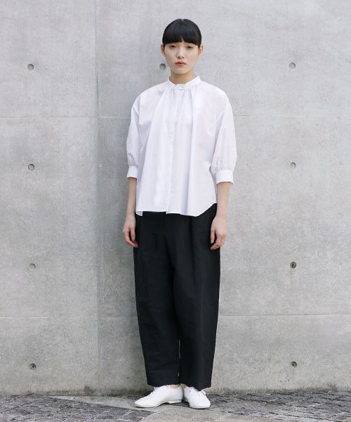 Mochi.モチ.wide tapered pants. [ms21-p-01/black]