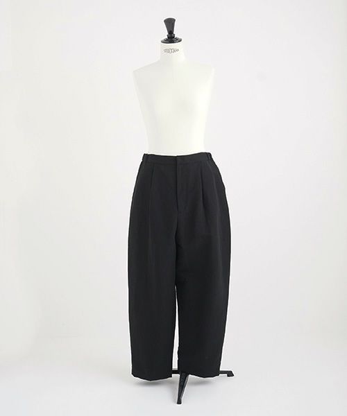 Mochi.モチ.wide tapered pants. [ms21-p-01/black]