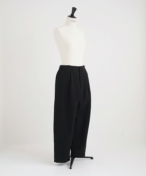 Mochi.モチ.wide tapered pants. [ms21-p-01/black]