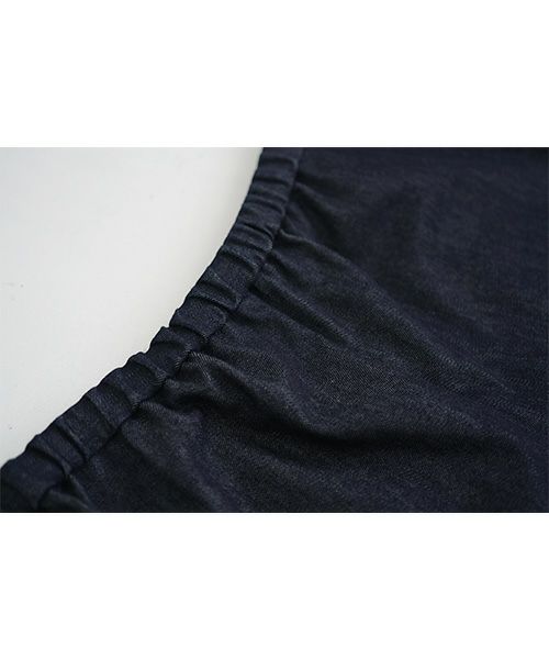 Mochi.モチ.silk cotton denim wide pants.[ms21-p-02/indigo]