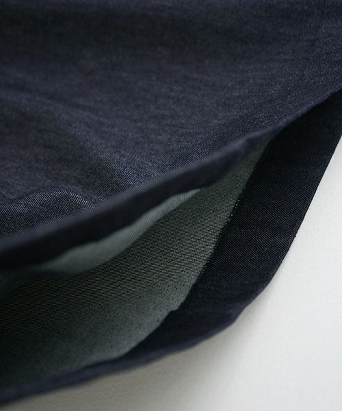 Mochi.モチ.silk cotton denim wide pants.[ms21-p-02/indigo]